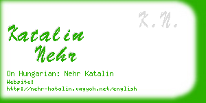 katalin nehr business card